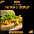 Hot dog c/cheddar + 1 batata peq.